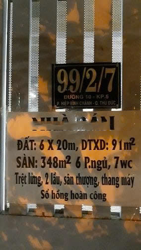 Bán nhà 99/2/7, Đường 10, Phường Hiệp Bình Chánh, TP. Thủ Đức - Quận Thủ Đức, TP.HCM