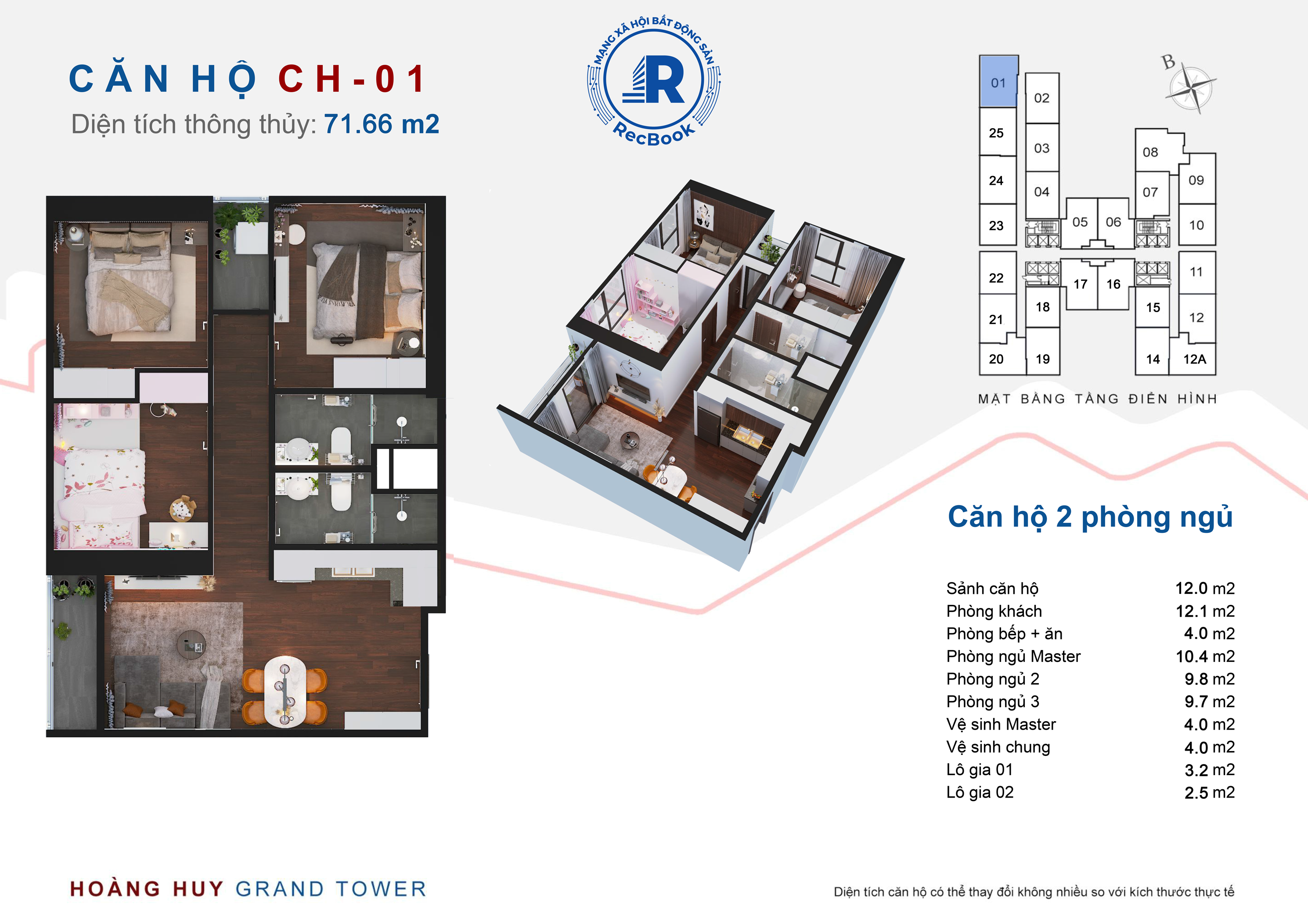 Hoàng Huy Grand Tower — Mặt bằng căn hộ chi tiết — ảnh 1