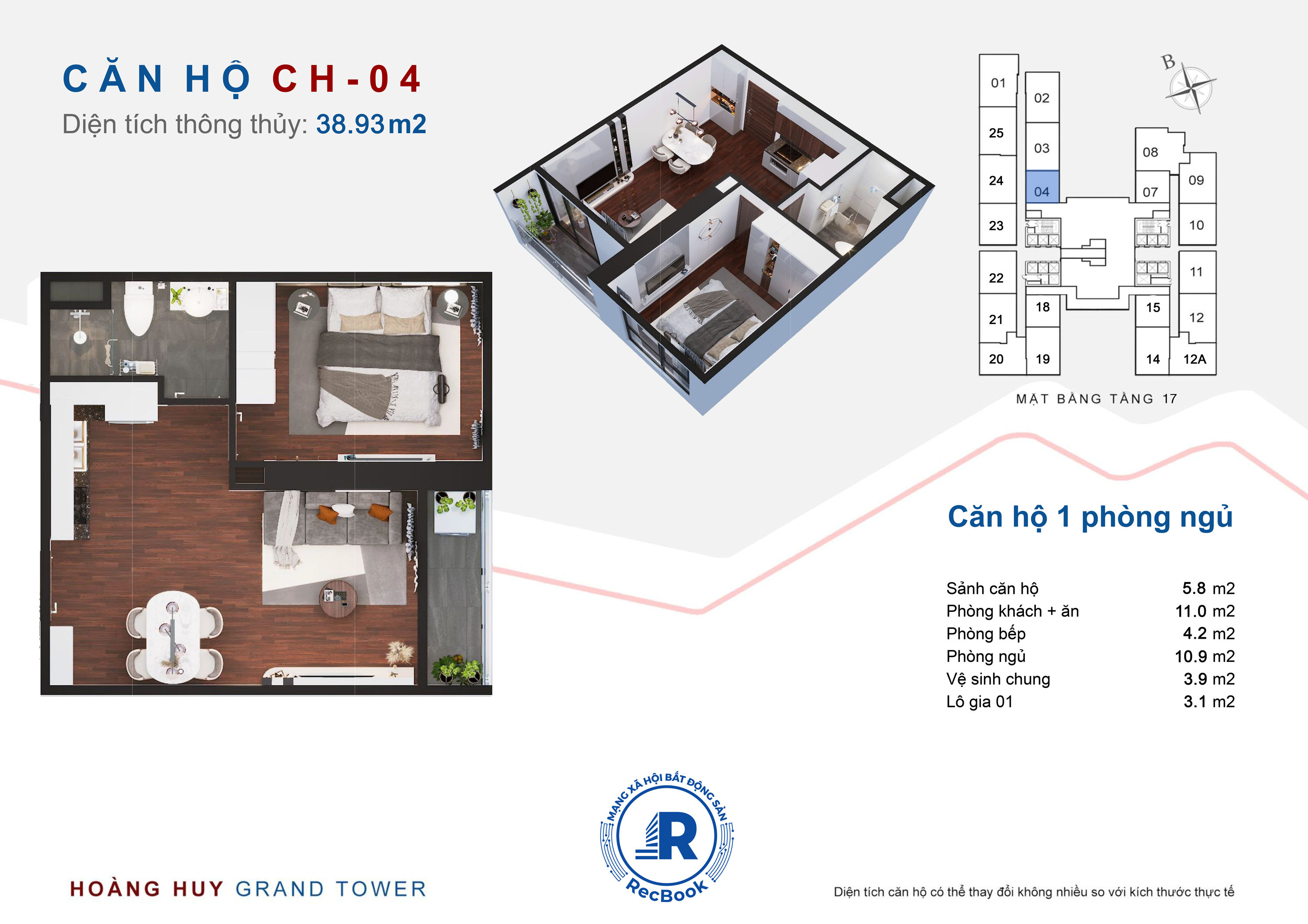 Hoàng Huy Grand Tower — Mặt bằng căn hộ chi tiết — ảnh 4