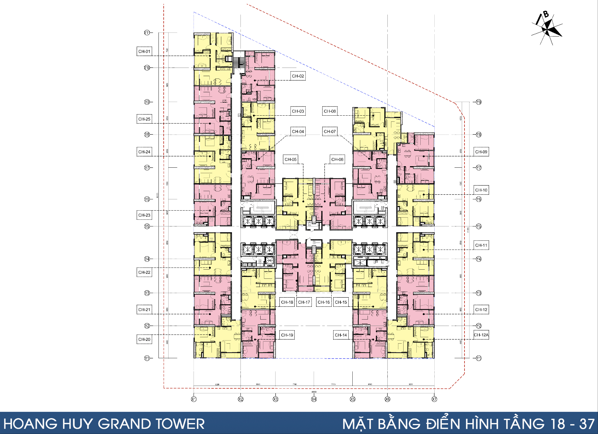 Hoàng Huy Grand Tower — Mặt bằng dự án/Tầng điển hình — ảnh 1