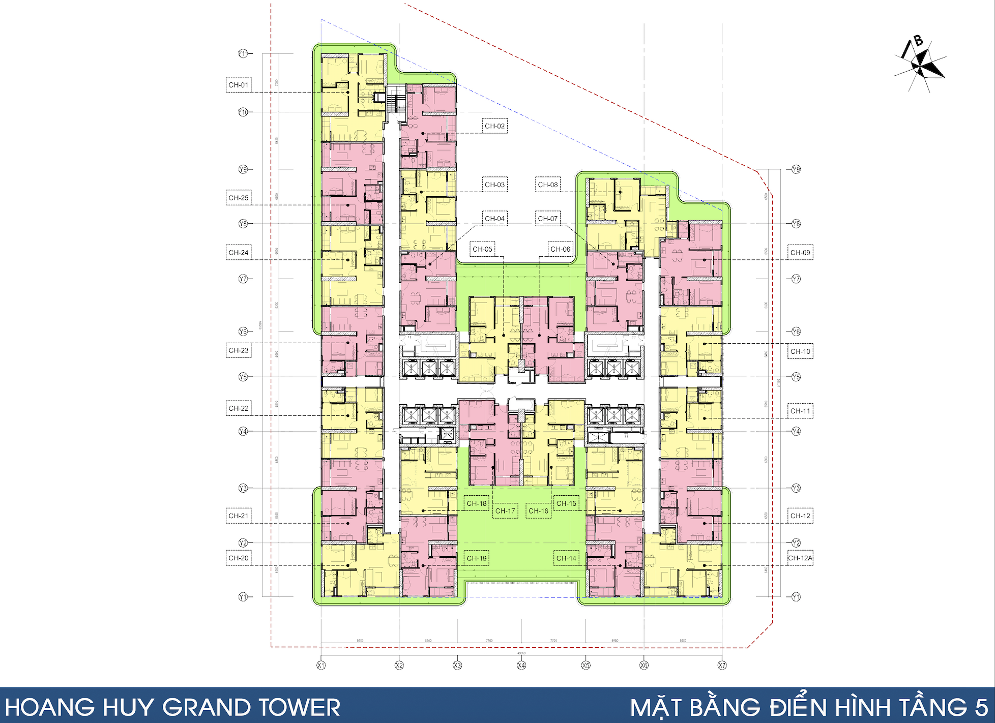 Hoàng Huy Grand Tower — Mặt bằng dự án/Tầng điển hình — ảnh 2