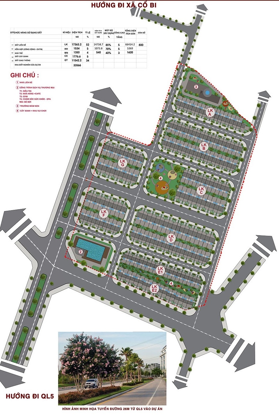 Green Little Town, Cổ Bi, Gia Lâm — Mặt bằng dự án — ảnh 1