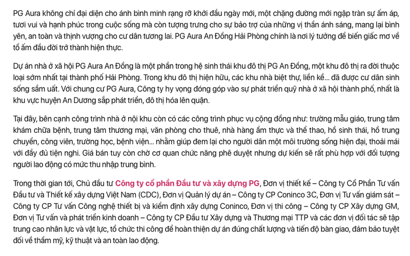 PG Aura An Đồng Hải Phòng — Giới thiệu chủ đầu tư — ảnh 5