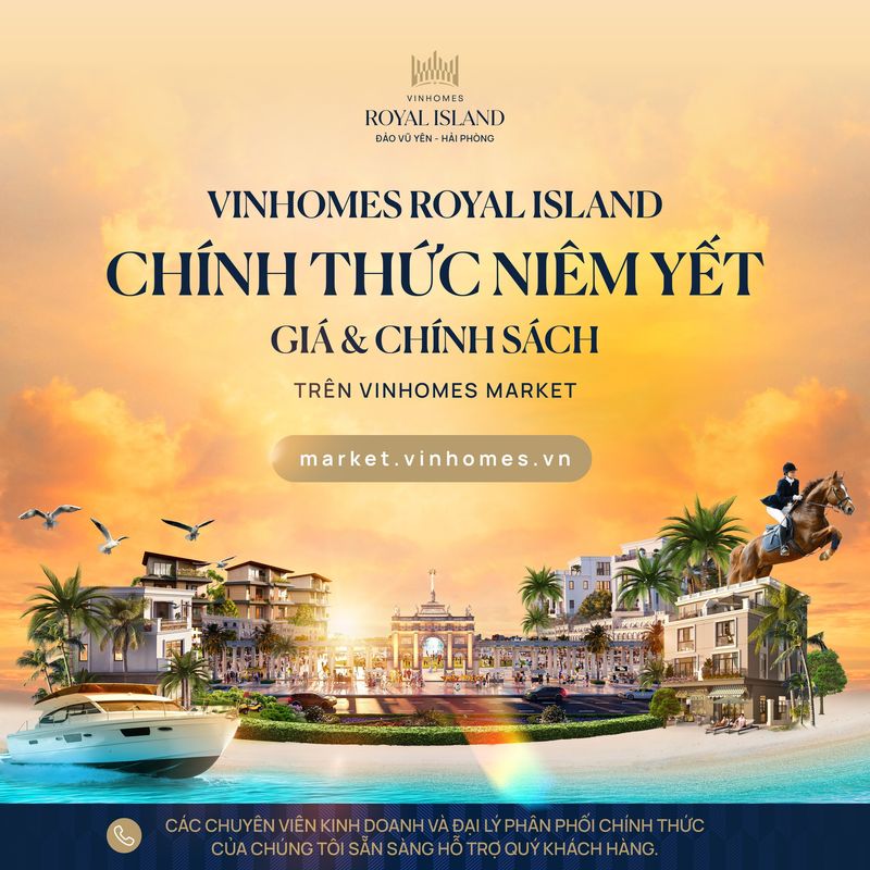 Vinhomes Royal Island công khai giá bán trên website