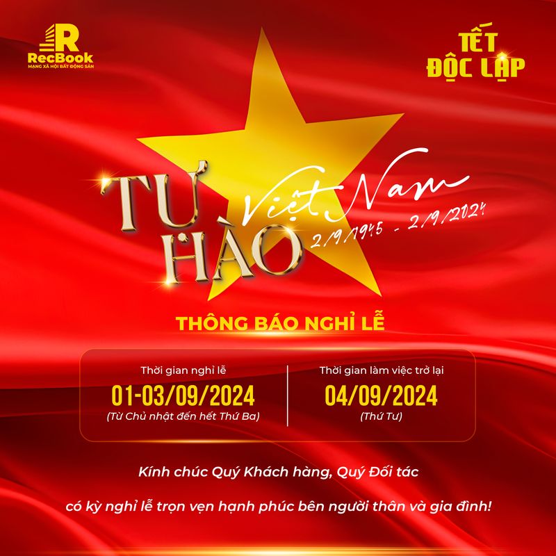 THÔNG BÁO LỊCH NGHỈ LỄ QUỐC KHÁNH 2/9