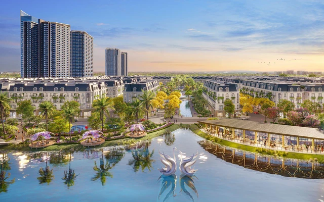 Shophouse ven hồ Swan Lake: Chất dẫn bất động sản dòng tiền tại Hoang Huy New City