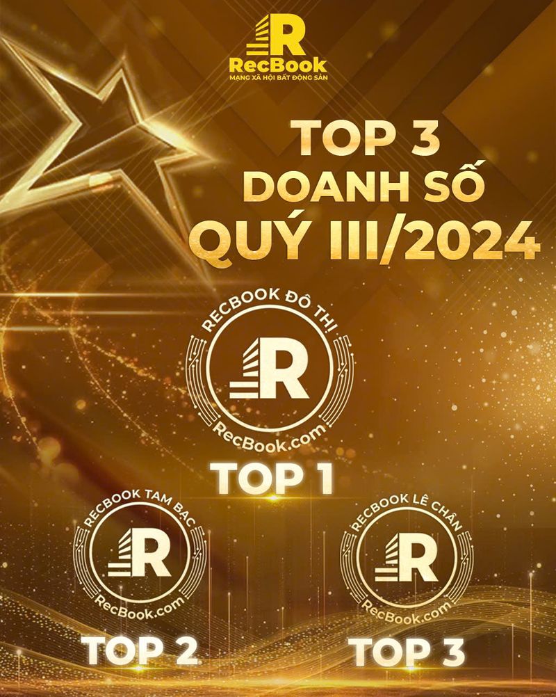 TOP 3 DOANH SỐ CHI NHÁNH TOÀN HỆ THỐNG RECBOOK