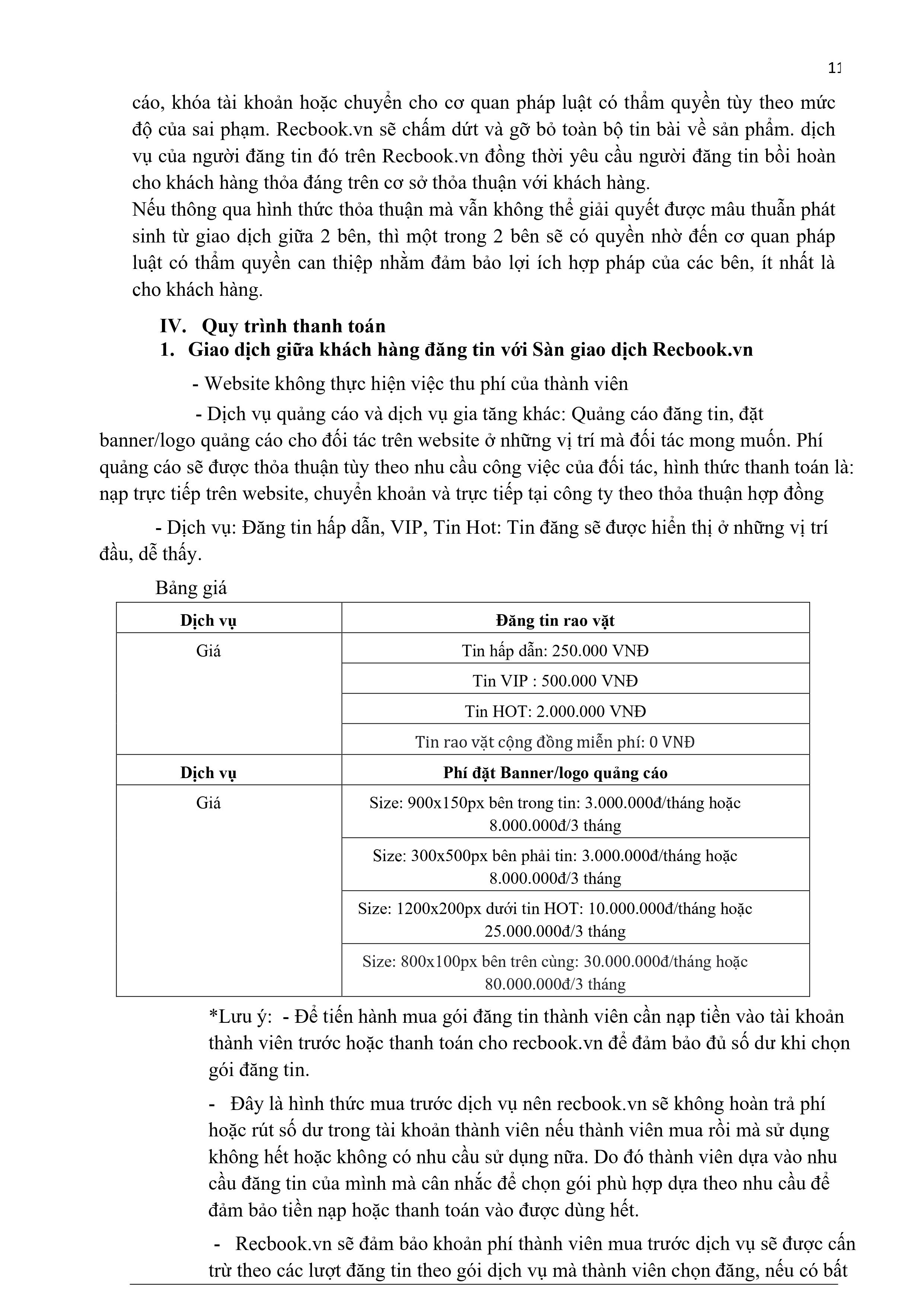 Quy chế hoạt động RecBook — trang 11