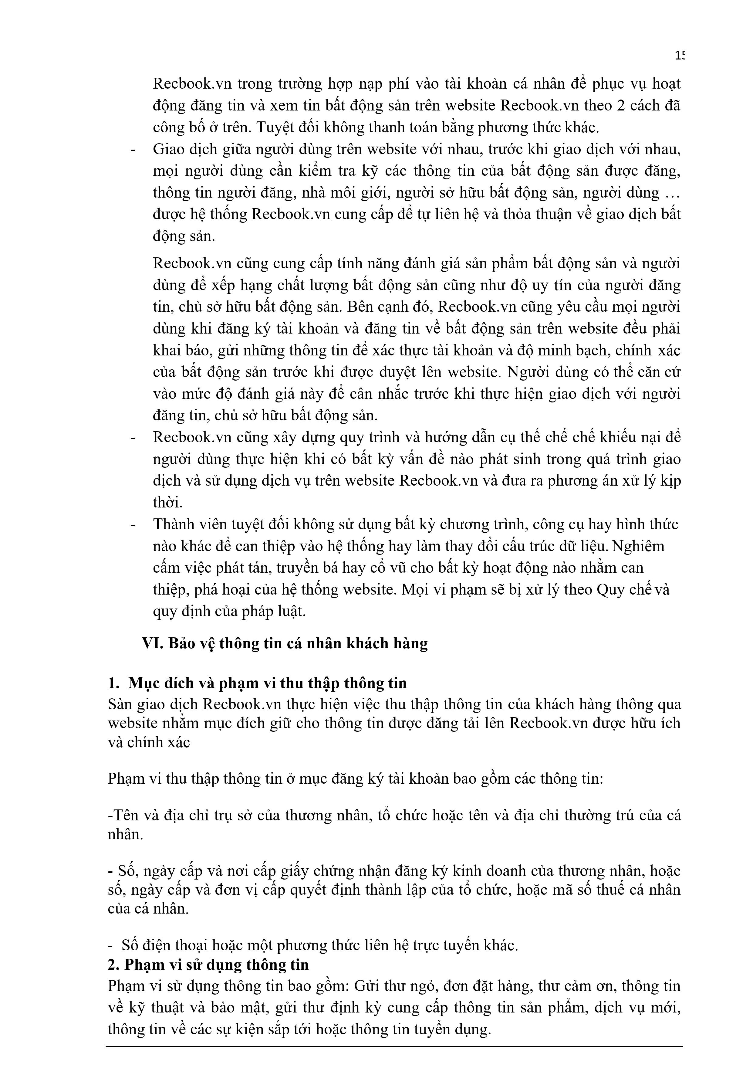 Quy chế hoạt động RecBook — trang 15
