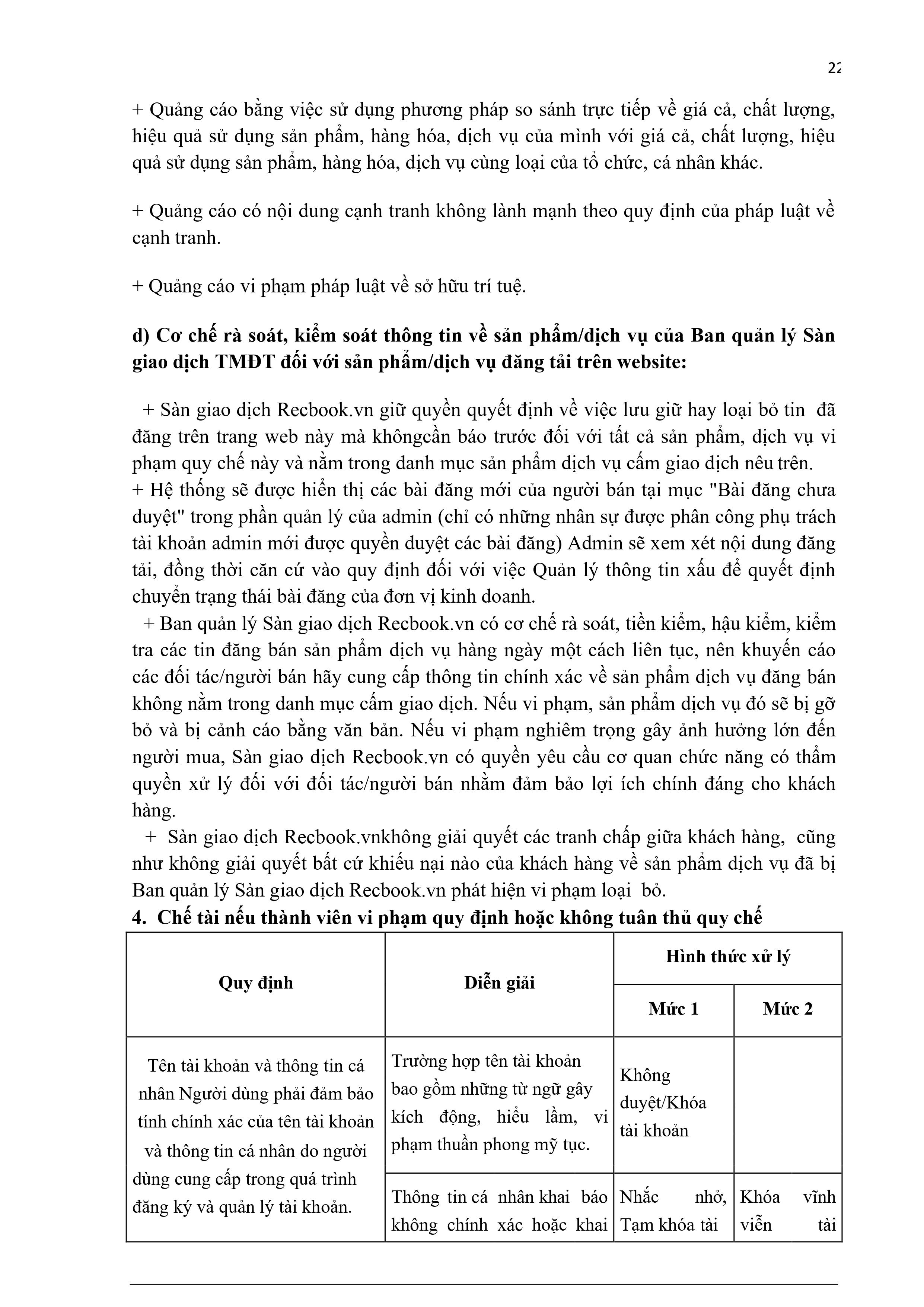 Quy chế hoạt động RecBook — trang 22