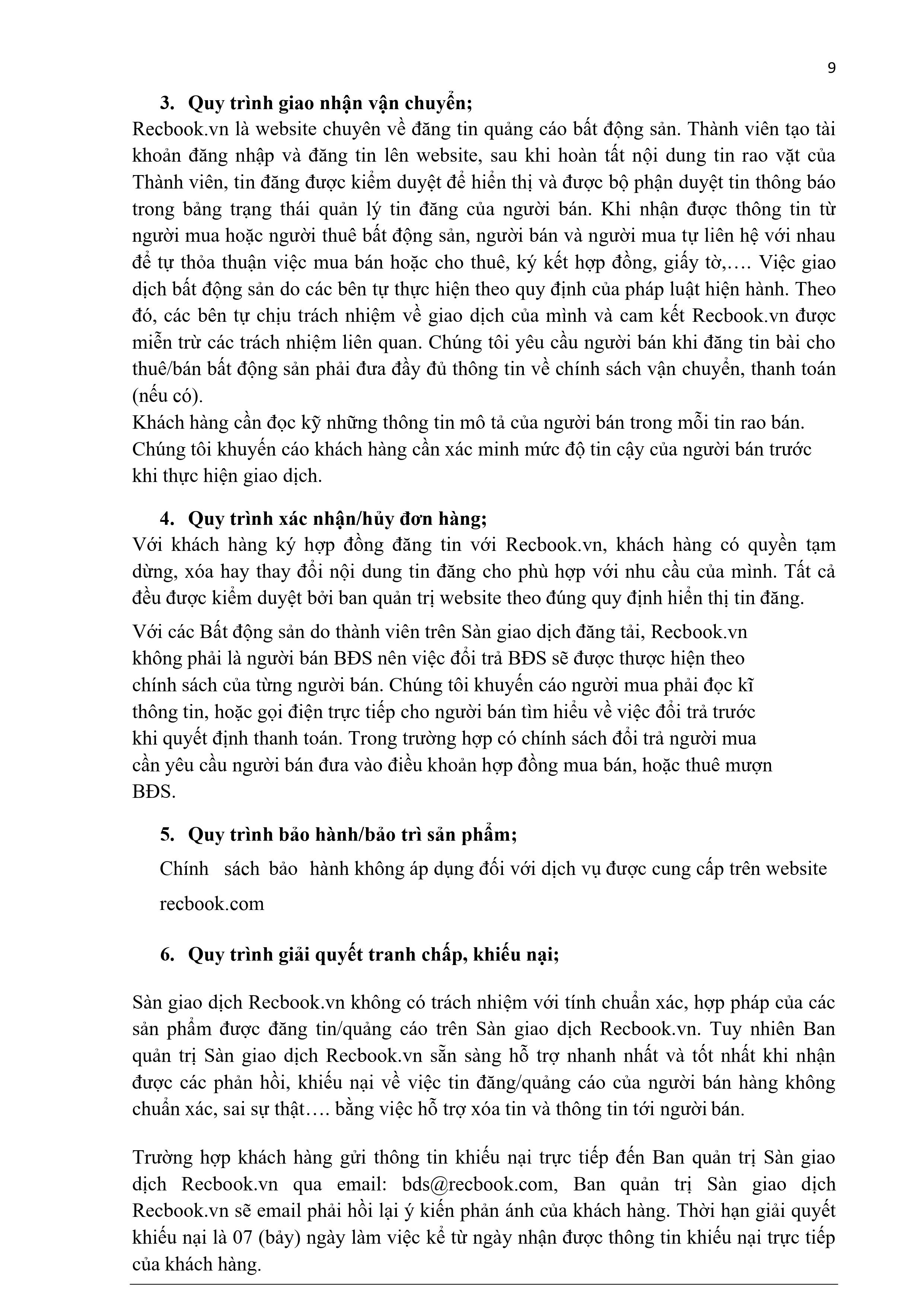 Quy chế hoạt động RecBook — trang 9